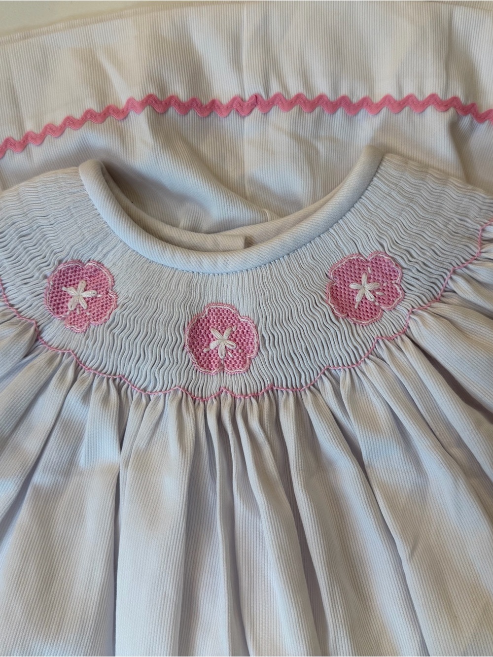 Southern Tots Girls Size 5 Smocked Pink Floral Flutter Sleeve Dress Spring 2015